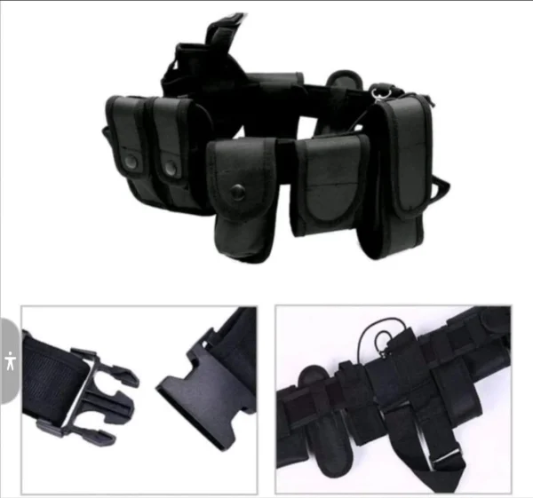 Belt with gun holster