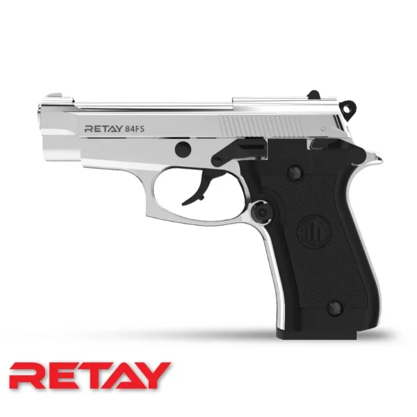 RETAY 84 FS Chrome - A premium blank firearm available at Taurus Triggers, ideal for safety and training