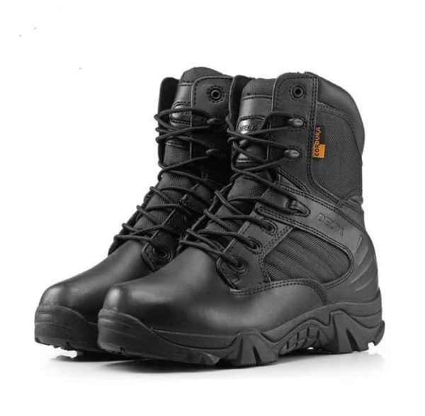 Delta Khaki Black Boots providing tactical, waterproof, and durable footwear for outdoor and military use at Taurus Triggers.