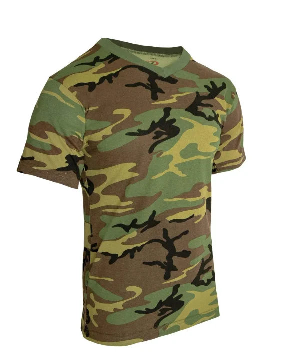 Men Camo T-shirt – Tactical Wear for Outdoor Activities and Military Use