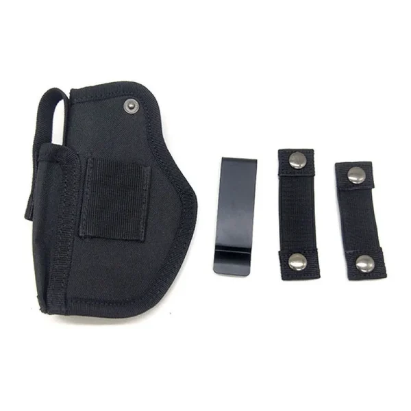 synthetic hard material holster with knife pouch